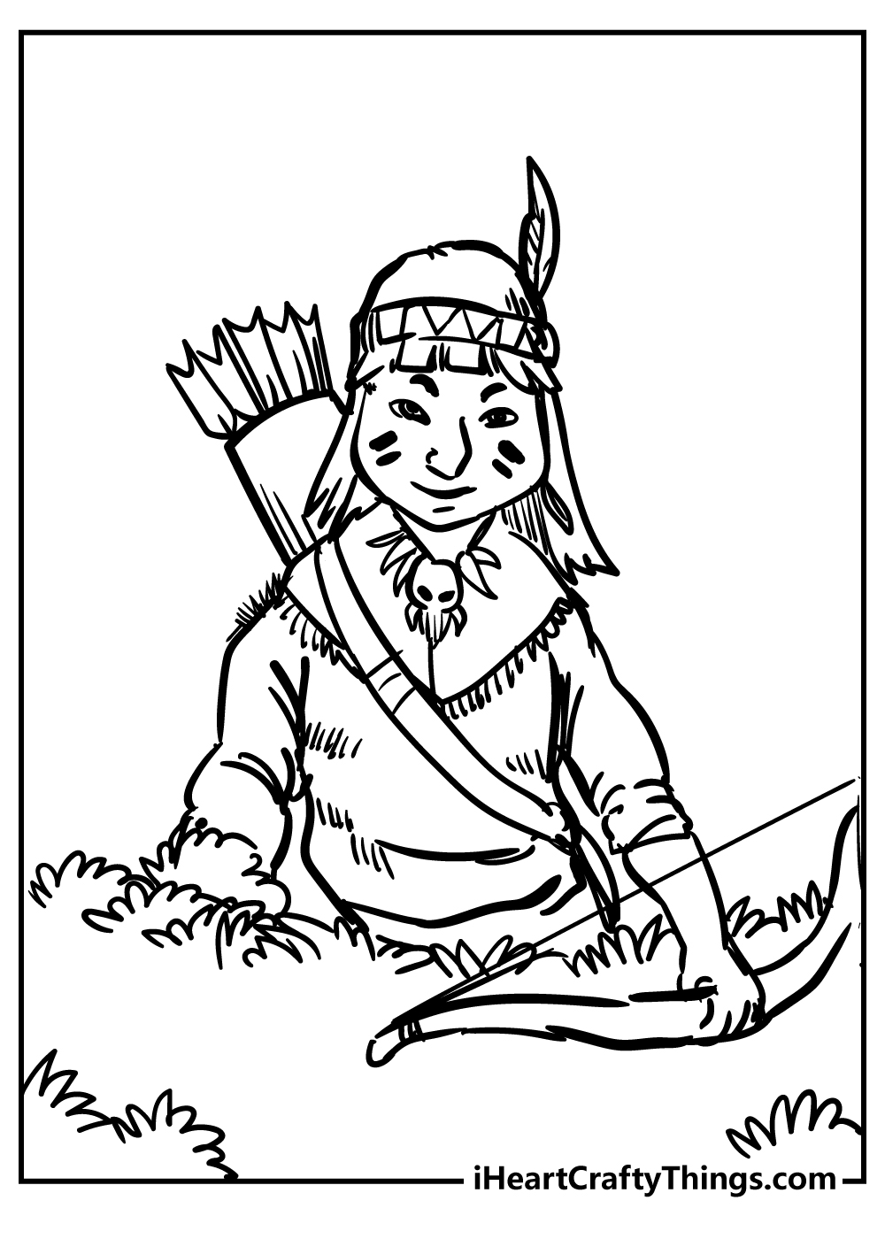 free plains indians printable coloring pages