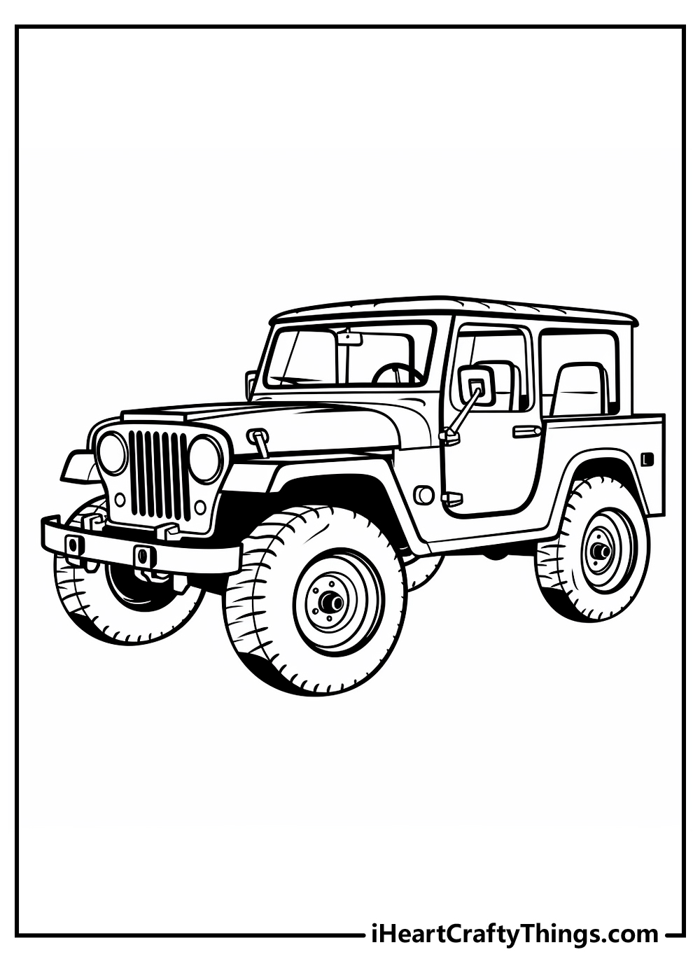 jeep coloring sheet free download