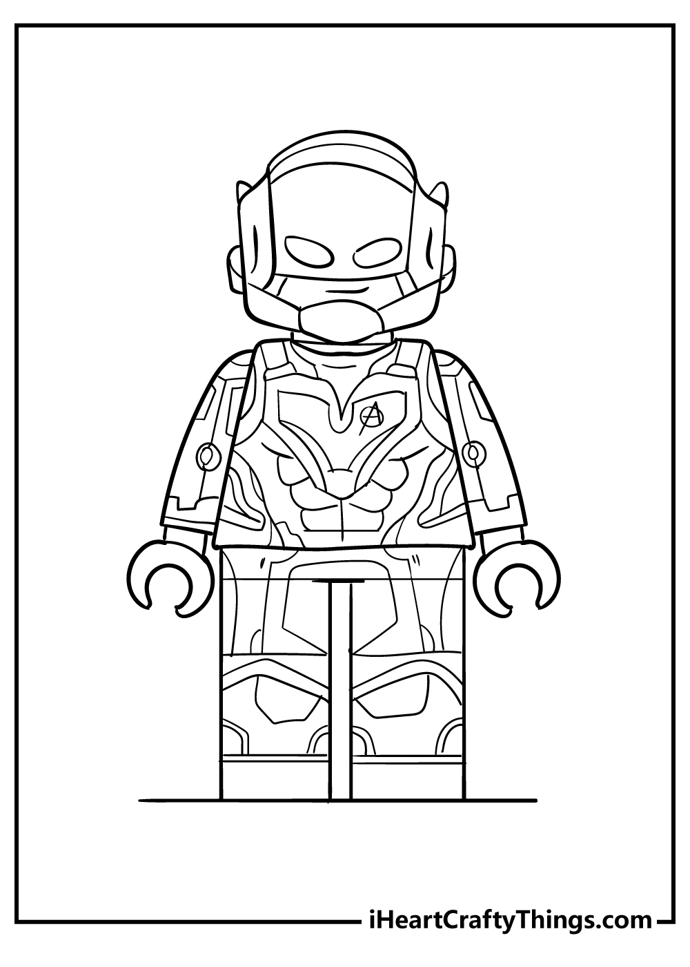 Lego Avengers Coloring Original Sheet for children free download