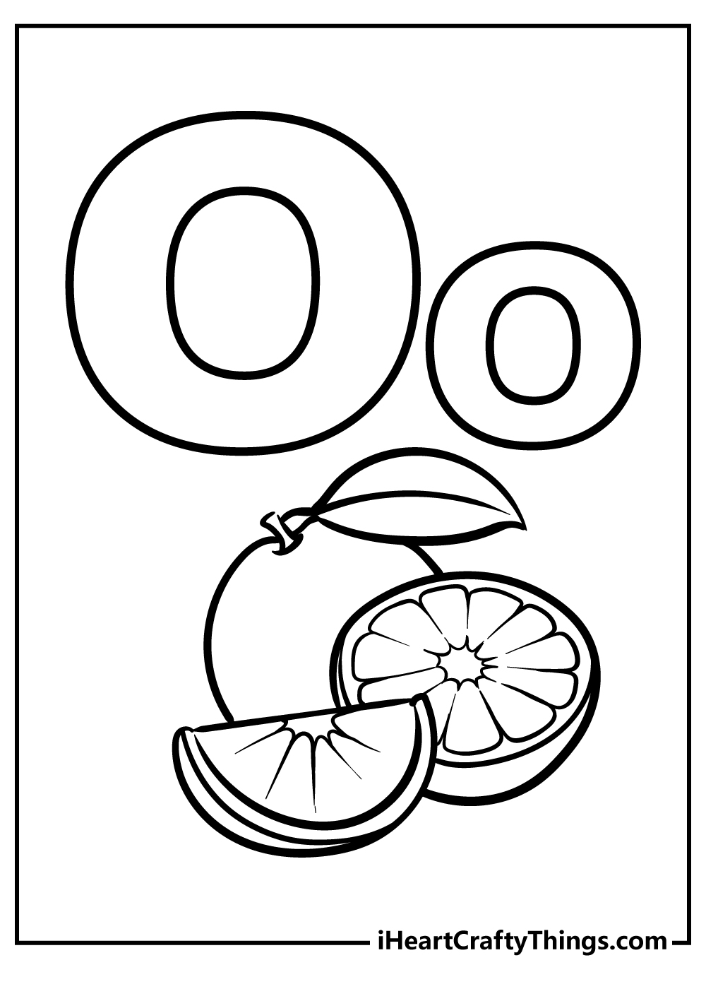 Letter O Coloring Pages free pdf download