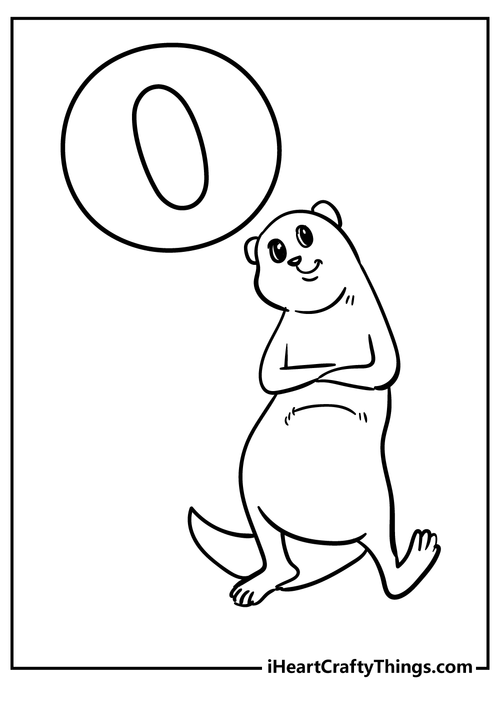 Letter O Coloring Pages for adults free printable