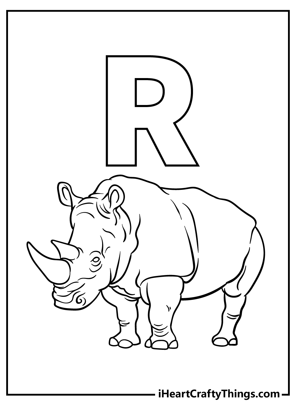 Letter R Coloring Pages for adults free printable