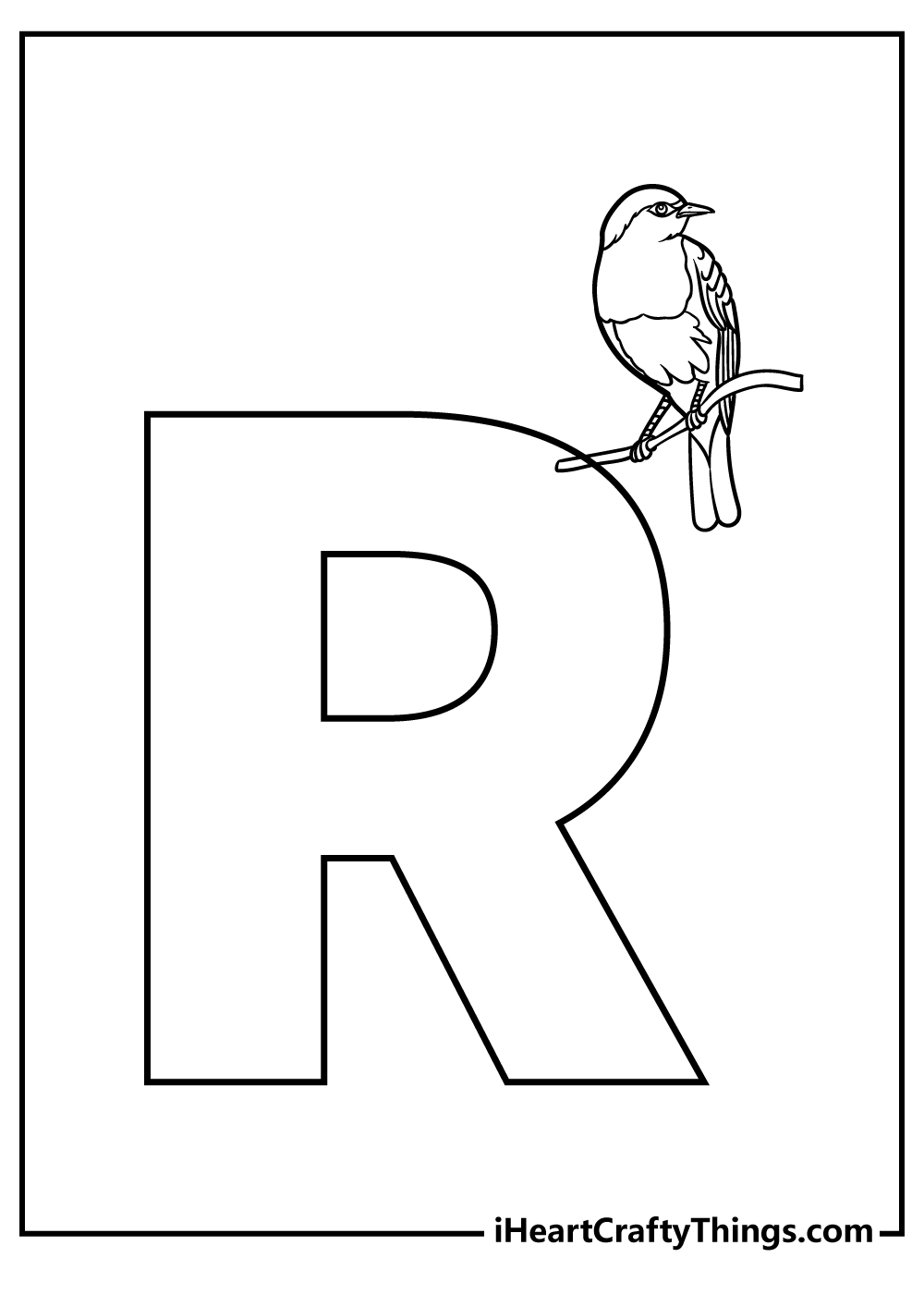 r is for coloring page