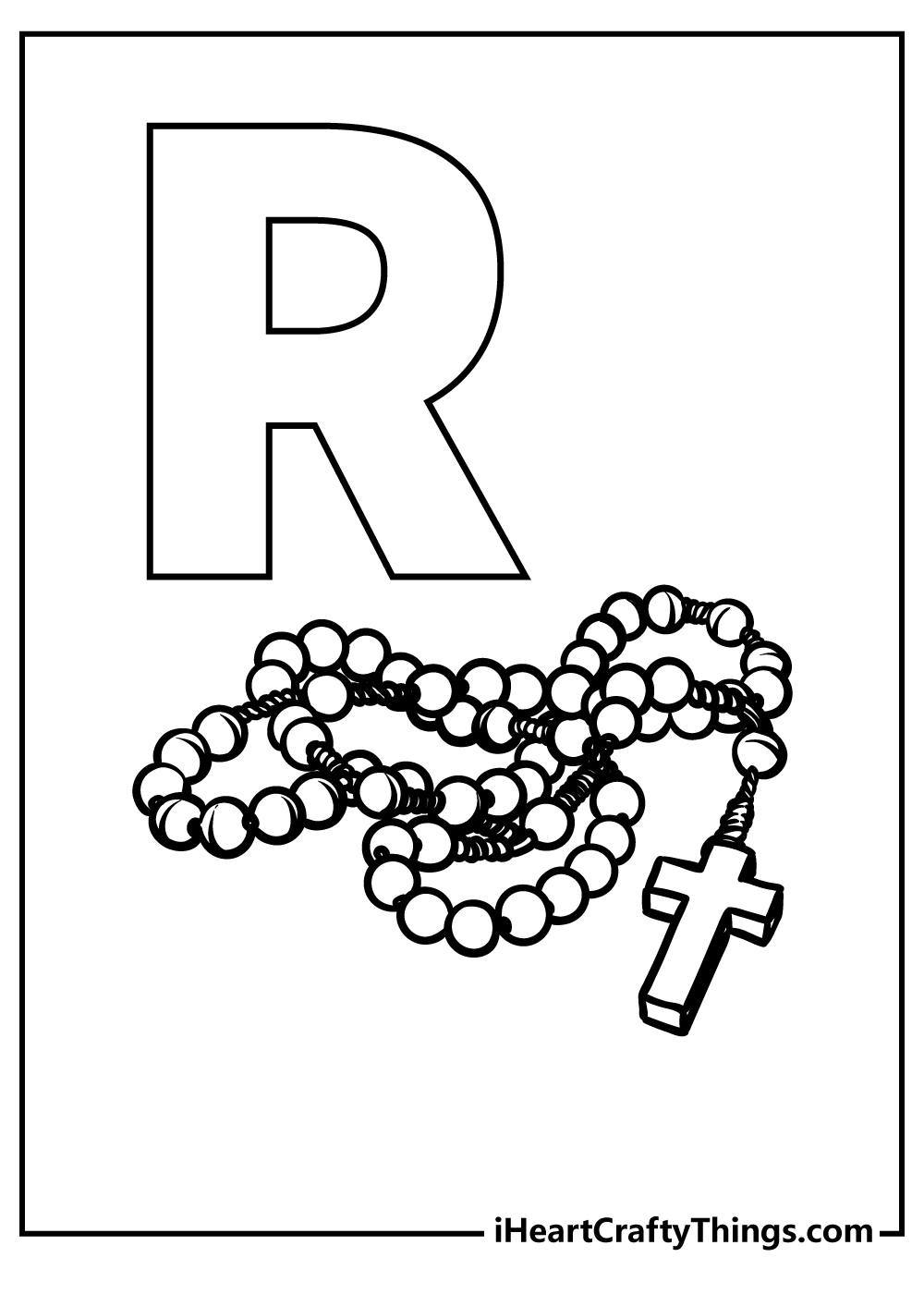 Letter R Coloring Book for adults free download