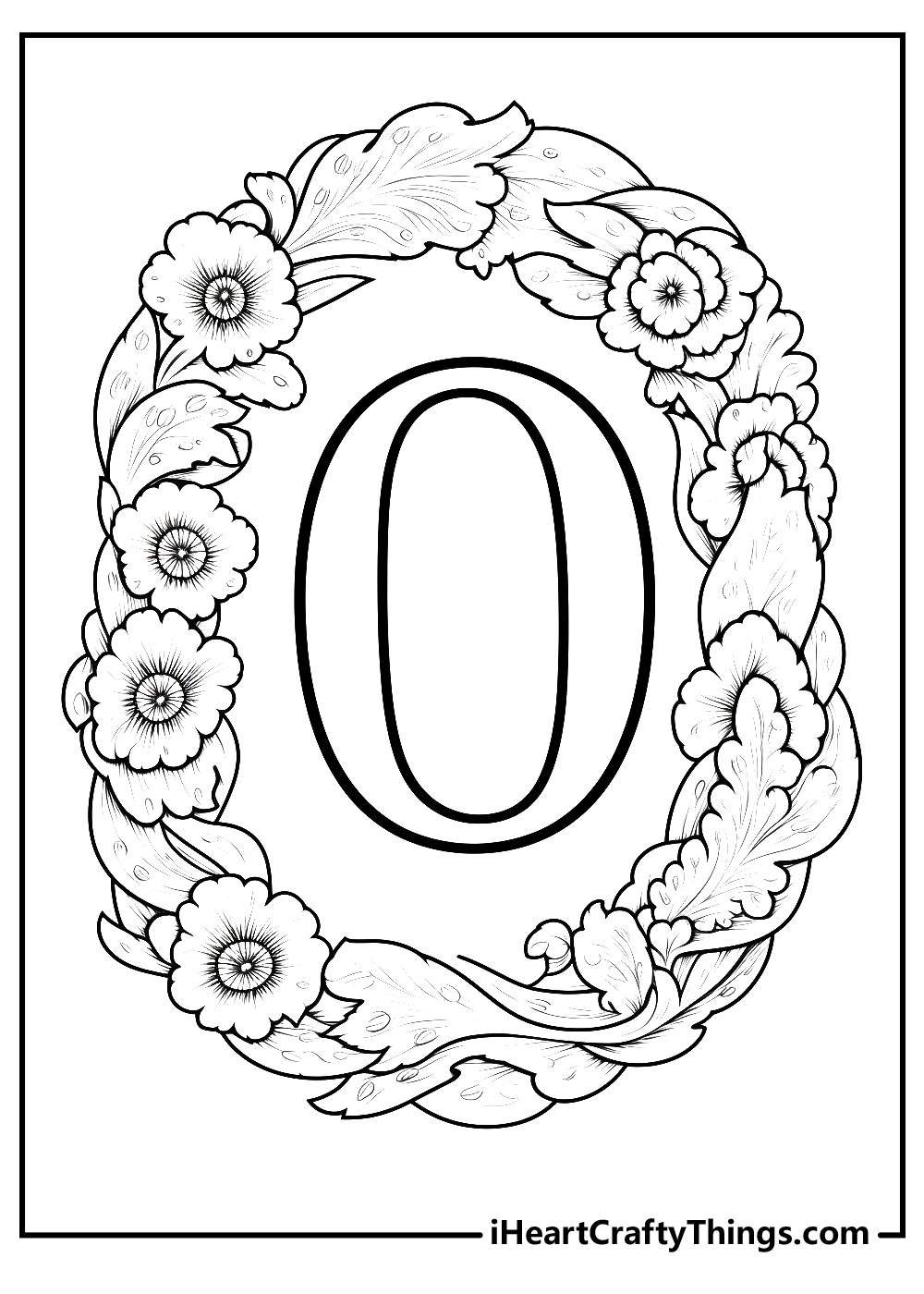 letter O coloring printable