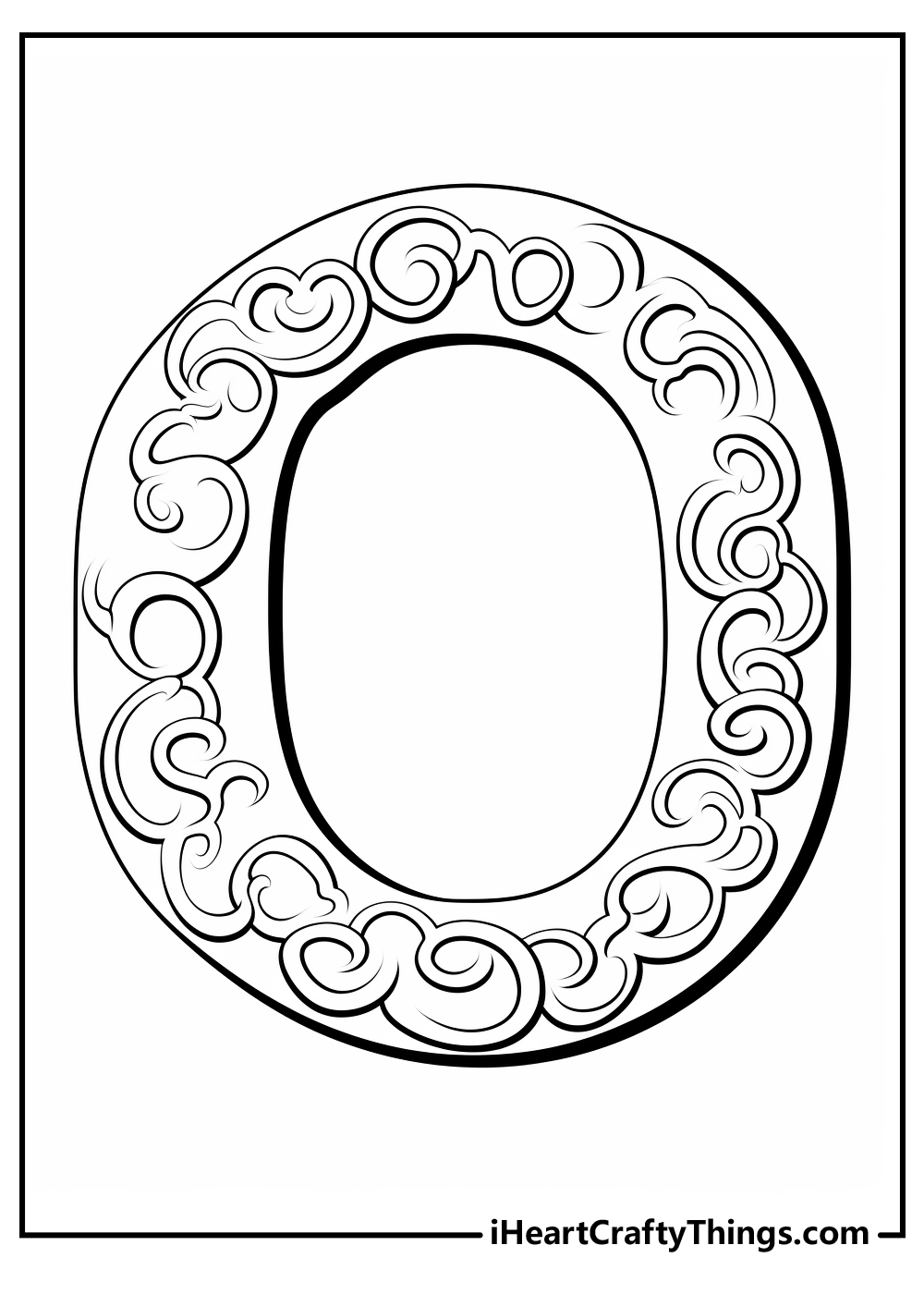 letter o coloring pdf free download