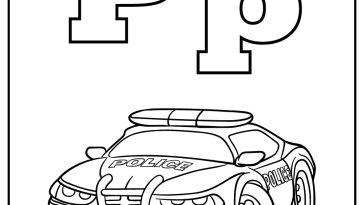 Letter P Coloring Pages free printable
