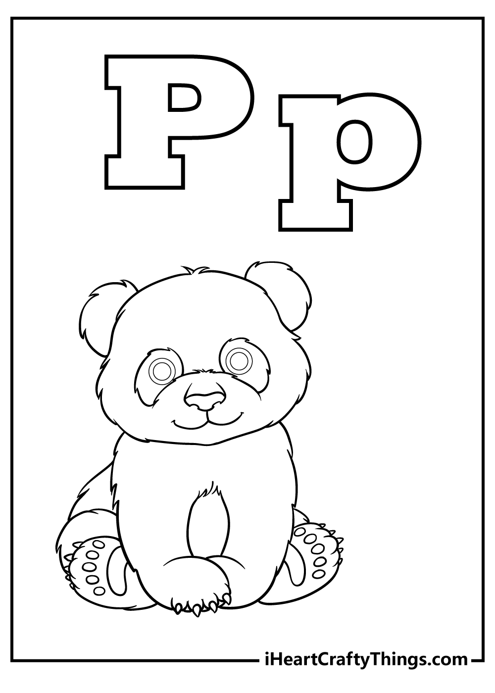 Letter P Coloring Book free printable