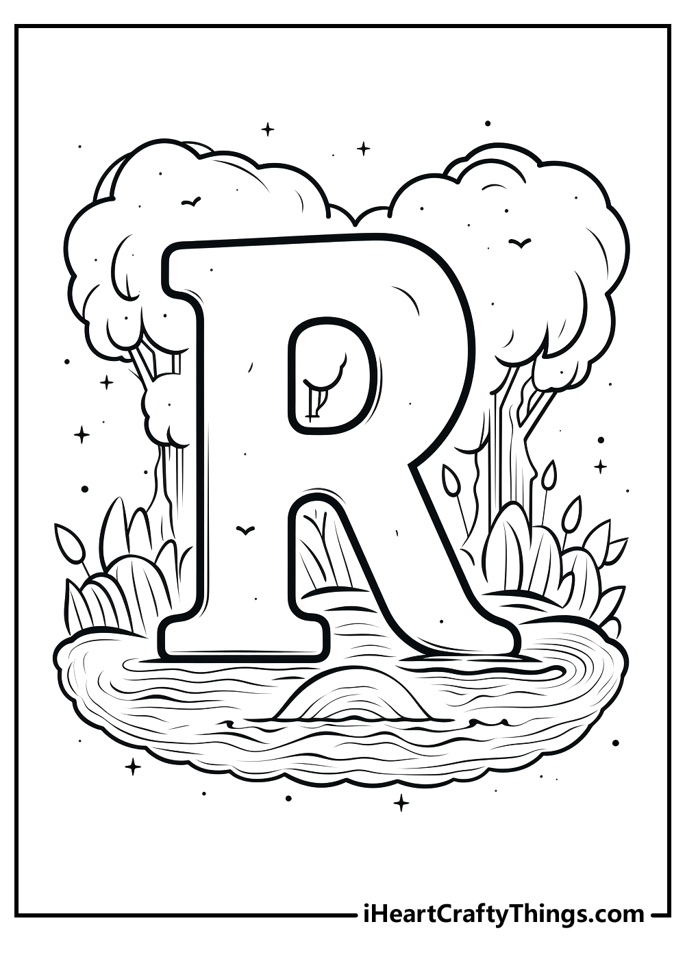 letter r coloring printable