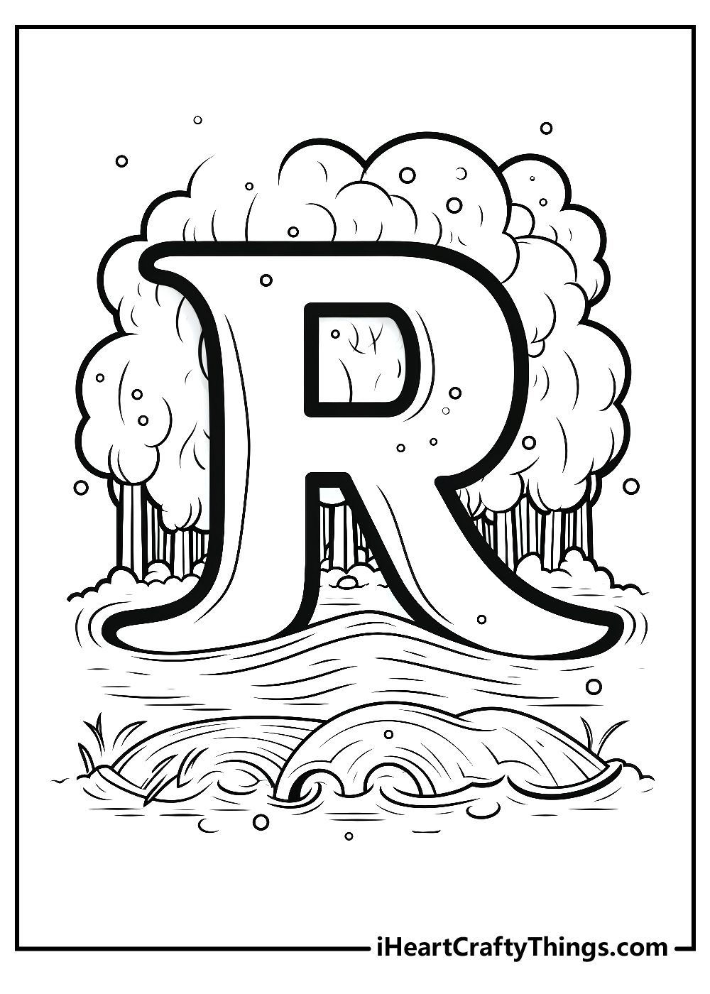 capital letter R coloring pages