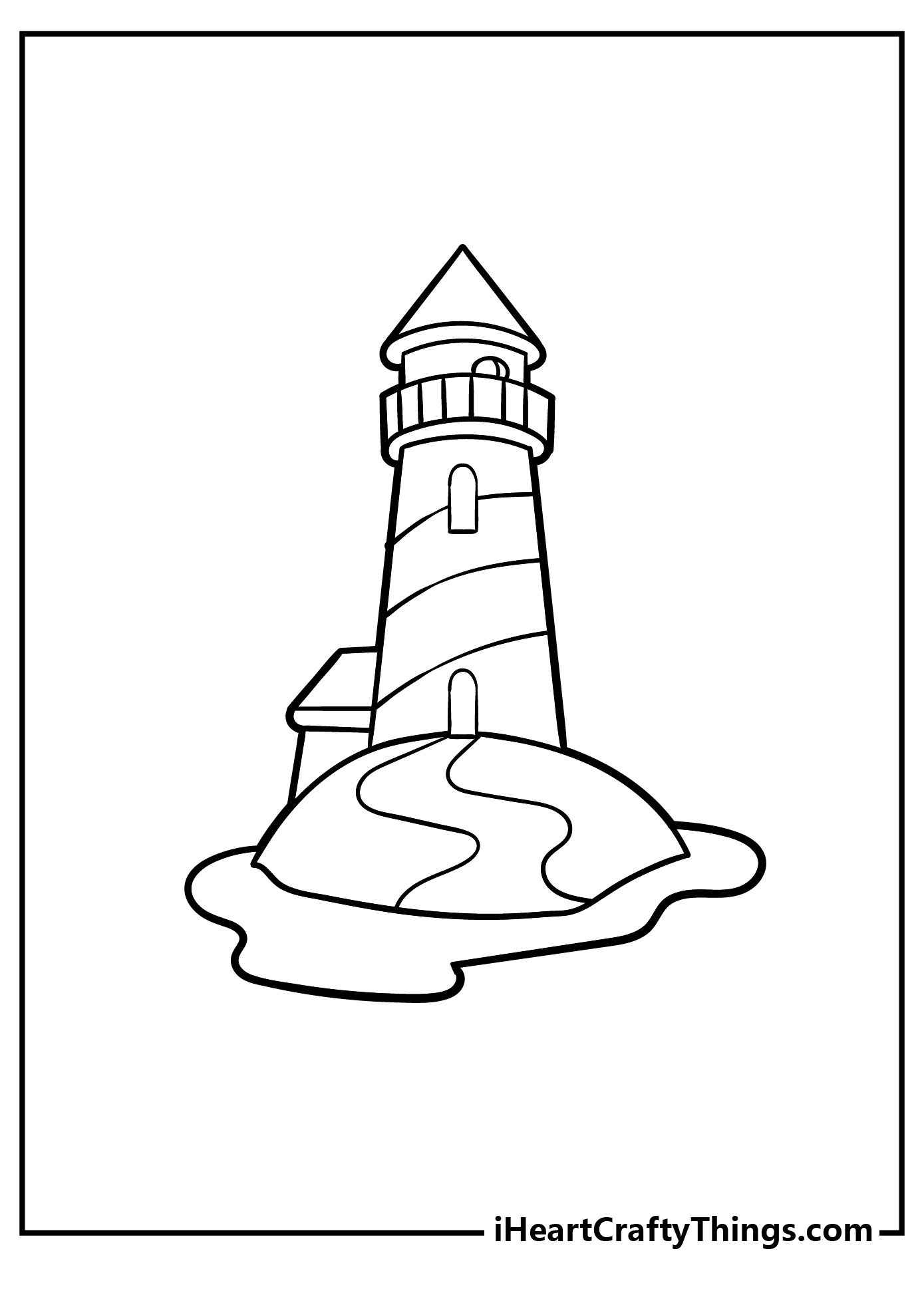 Lighthouse Coloring Original Sheet for children free download