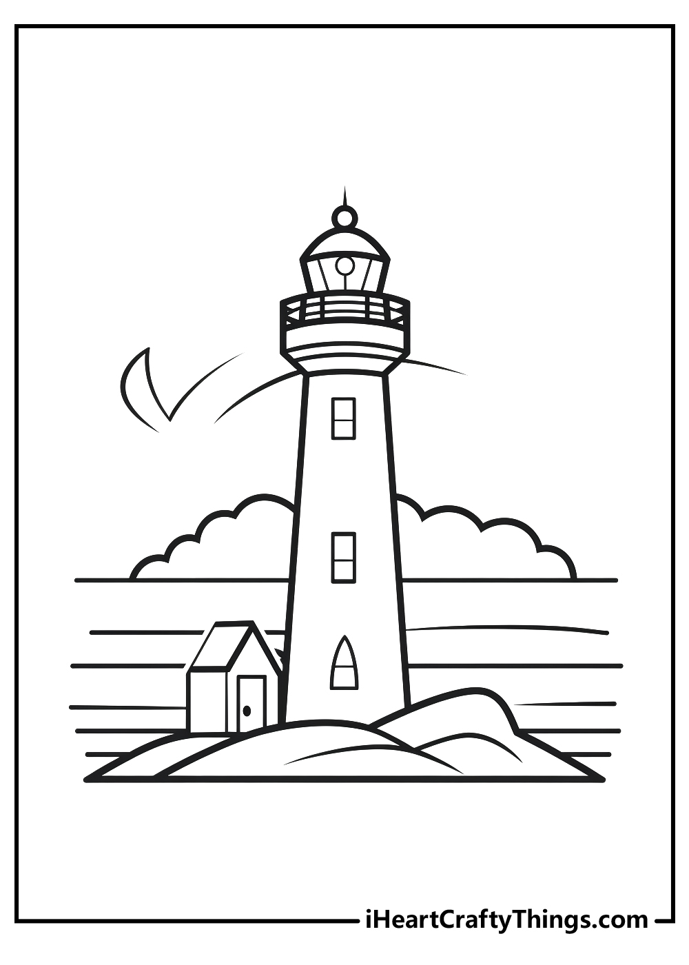 lighthouse coloring pages for kids