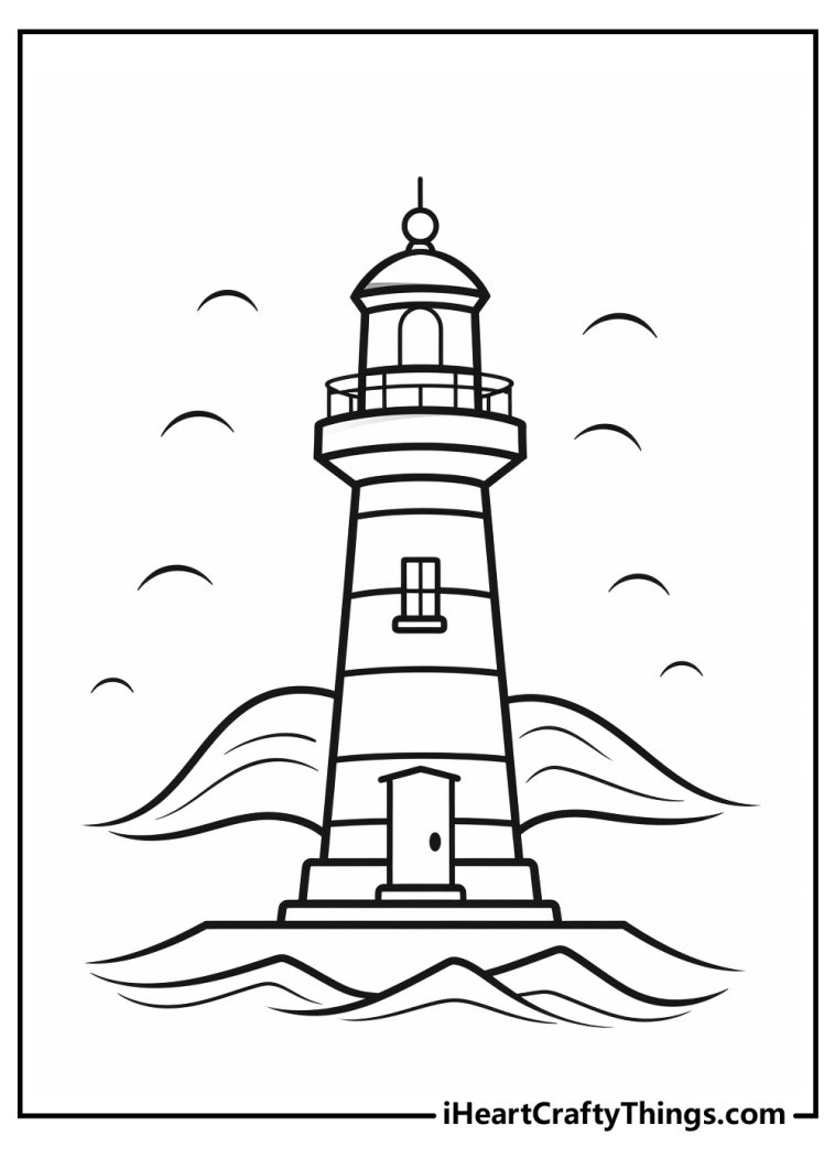 Lighthouse Coloring Pages (100% Free Printables)