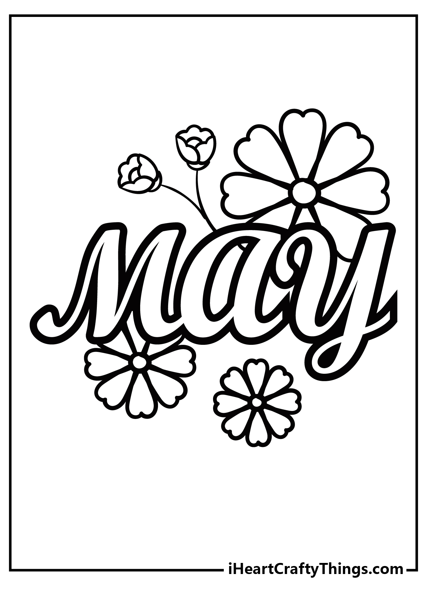 May Easy Coloring Pages