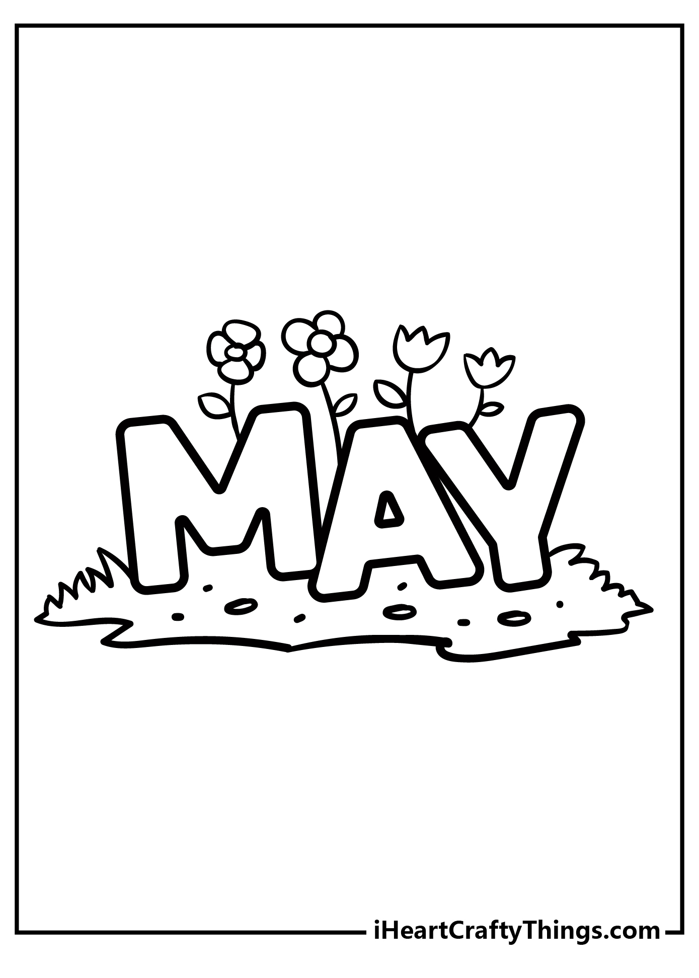May Coloring Pages for adults free printable