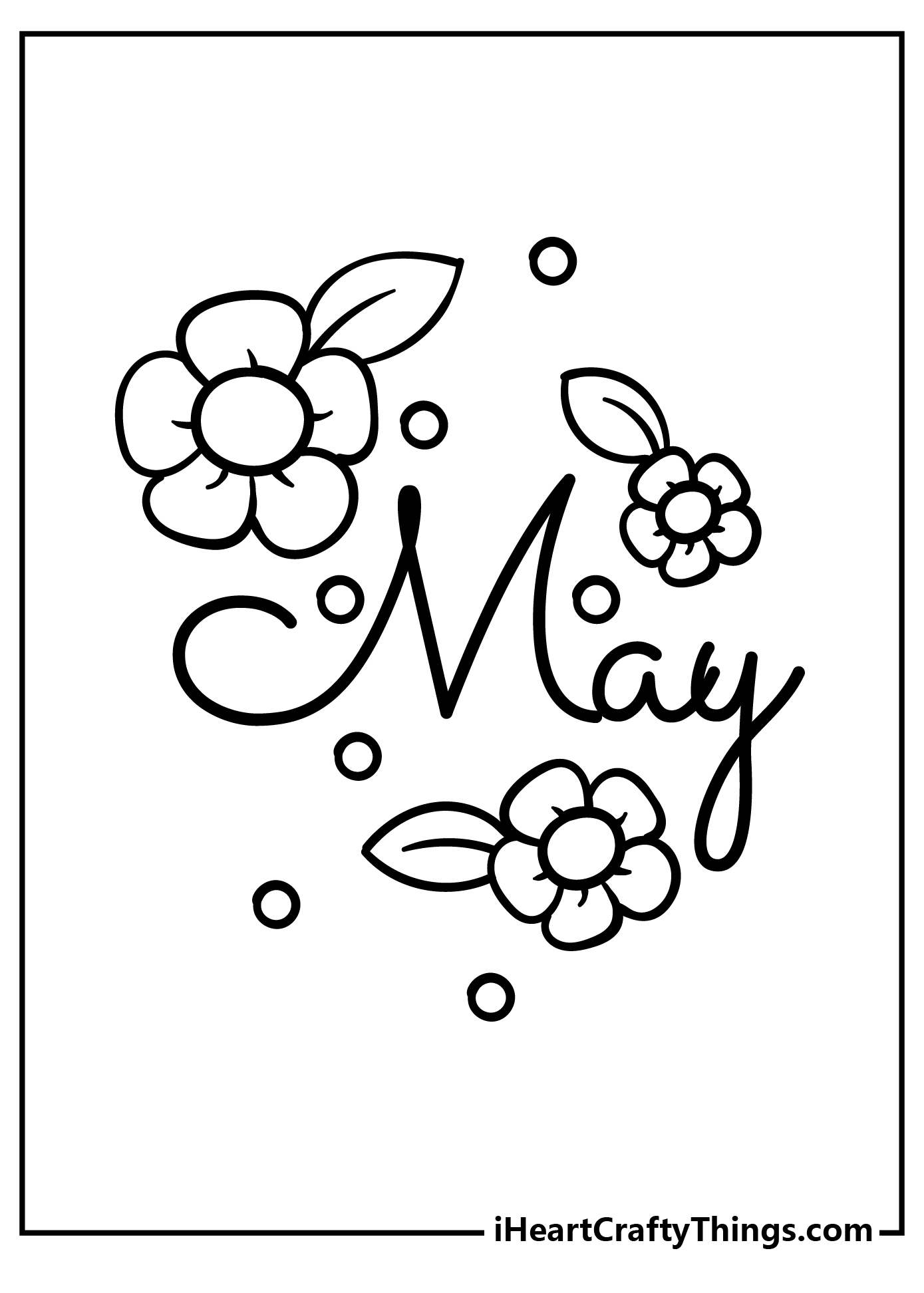 May Coloring Pages for preschoolers free printable