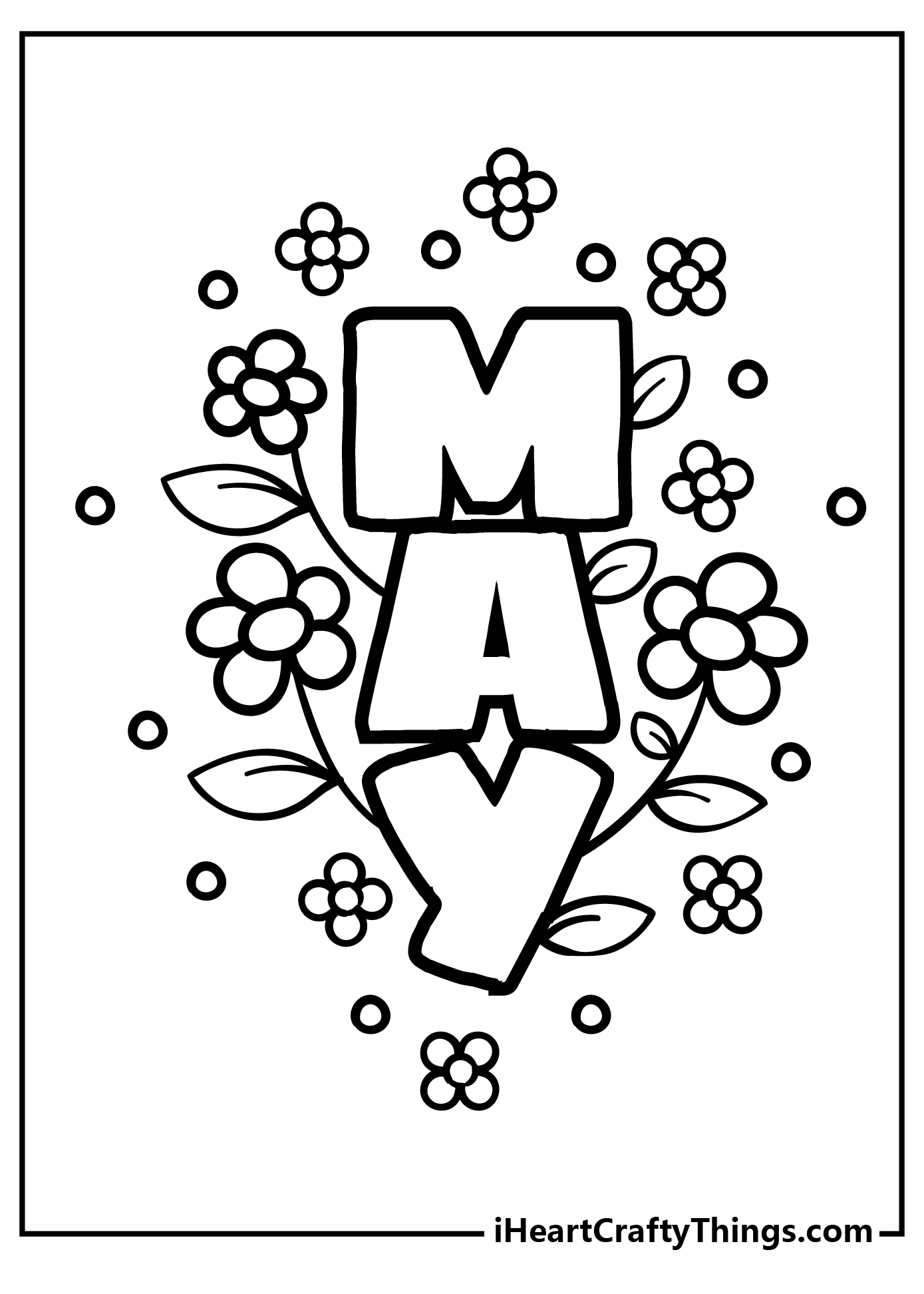 May Coloring Book for kids free printable