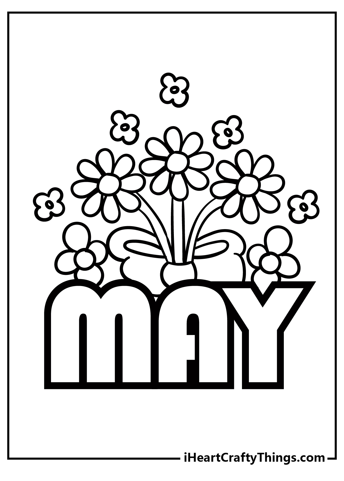 May Coloring Original Sheet for children free download