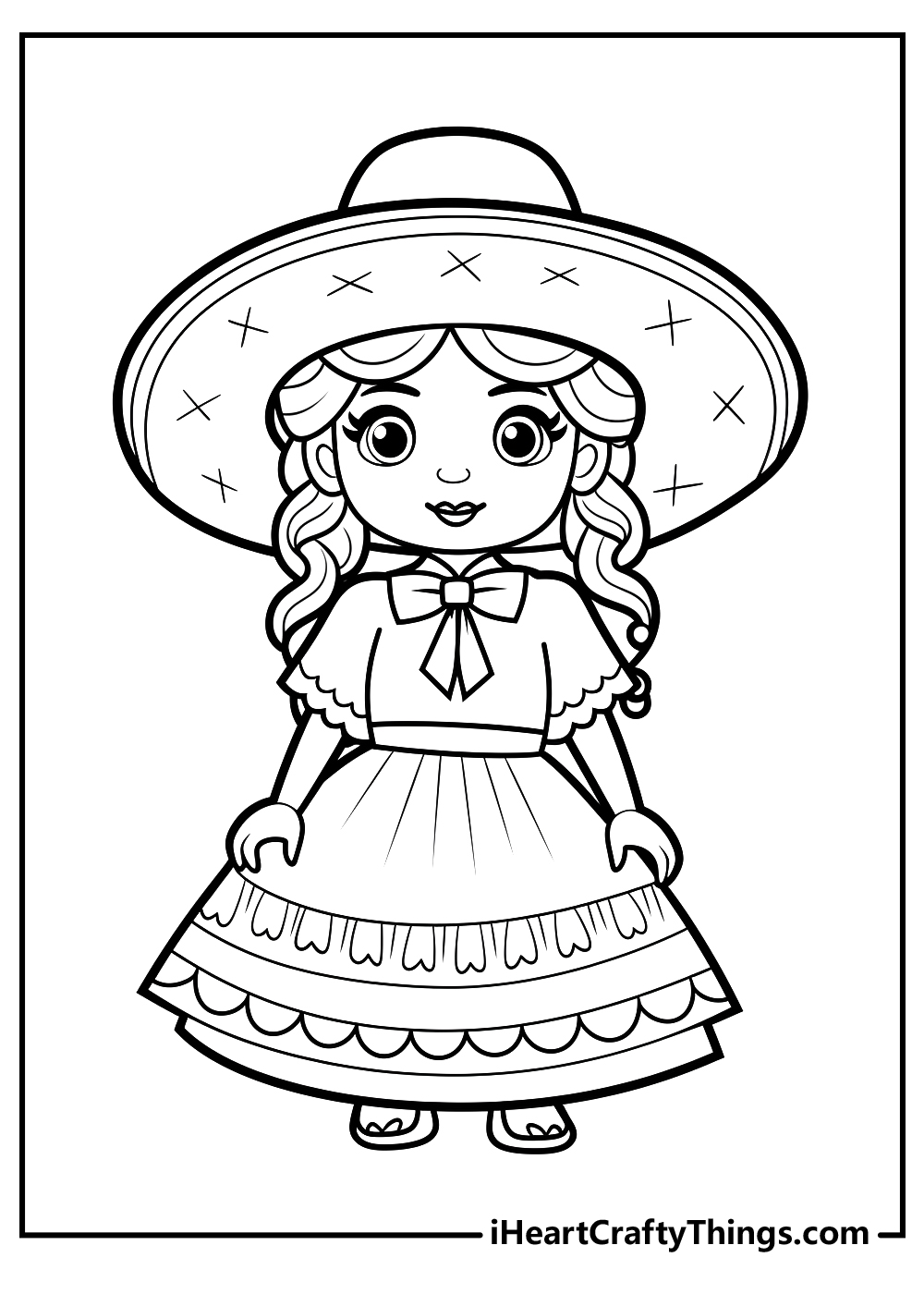 mexican girl coloring pages
