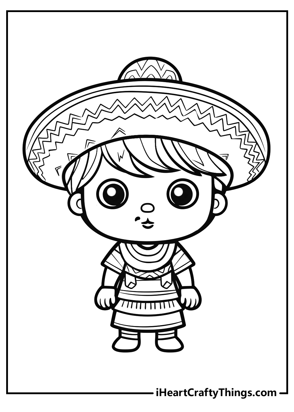 mexican boy coloring printable
