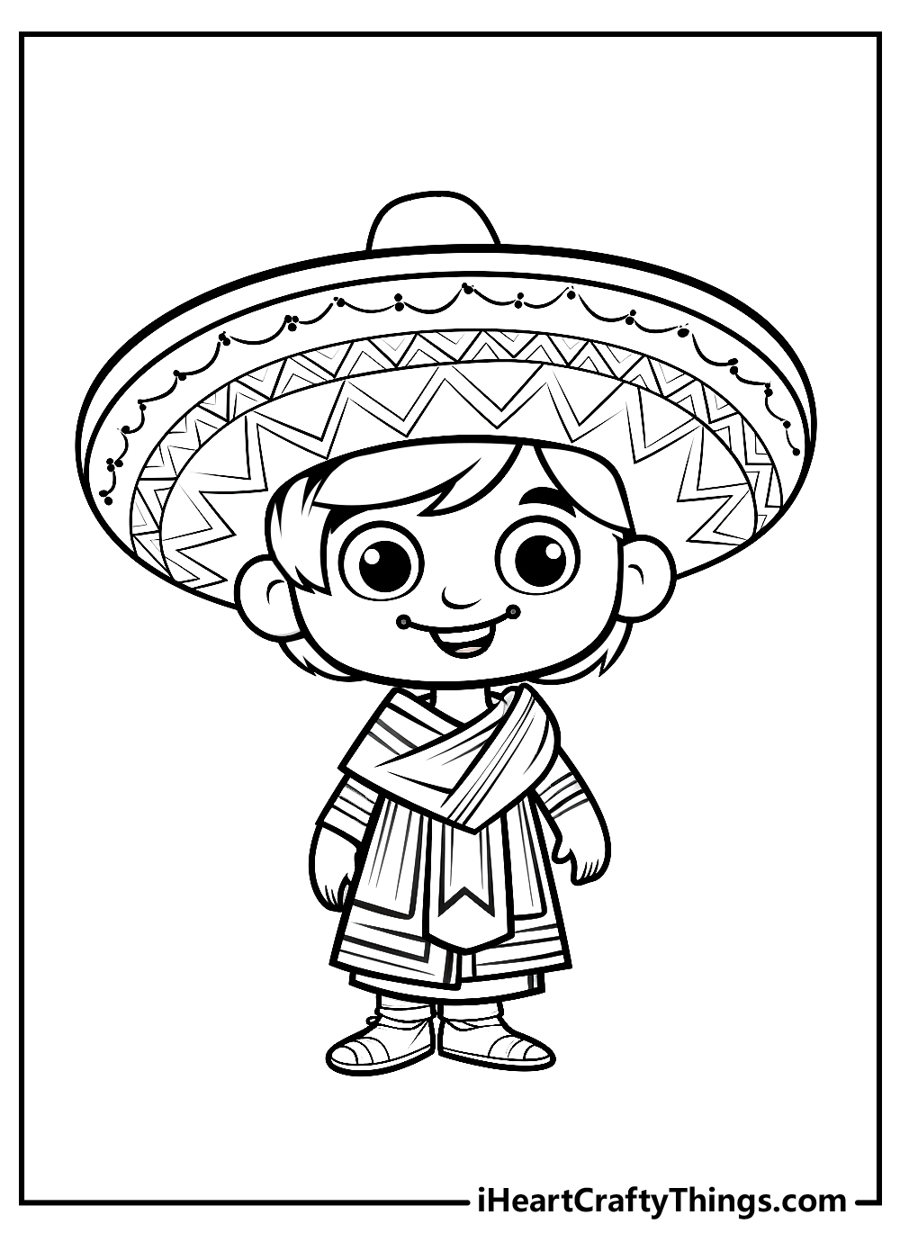 mexican boy coloring printable free download