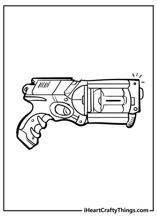 Nerf Gun Coloring Pages (100% Free Printables)
