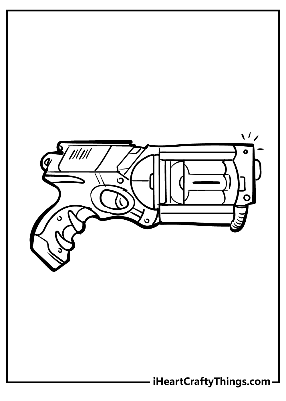 Nerf Gun Coloring Pages for kids free download