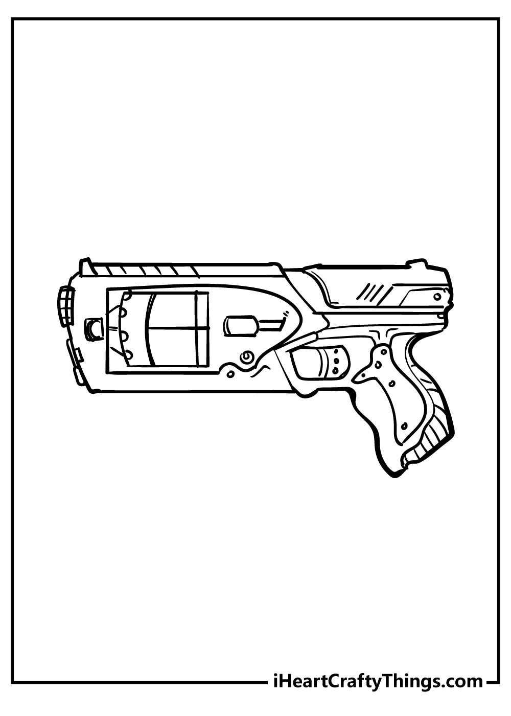 Nerf Gun Coloring Pages for adults free printable