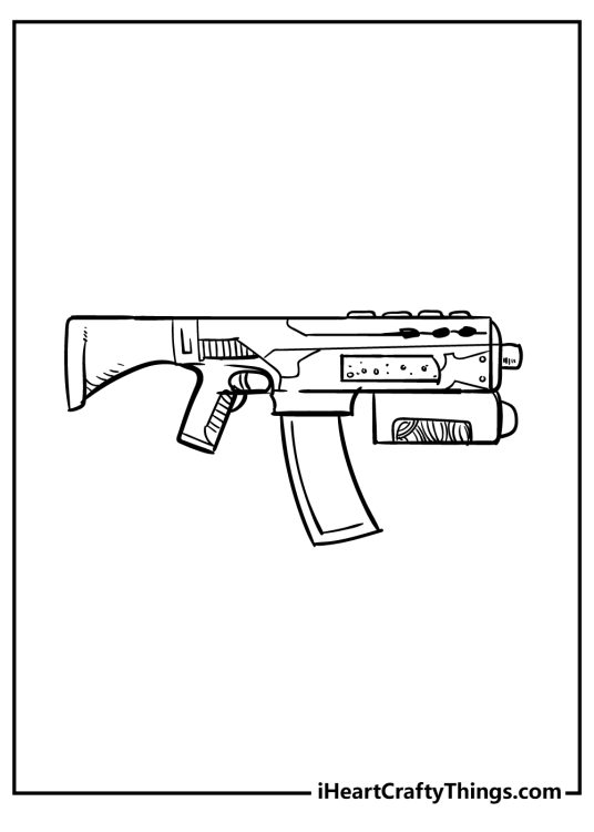 Nerf Gun Coloring Pages (100% Free Printables)