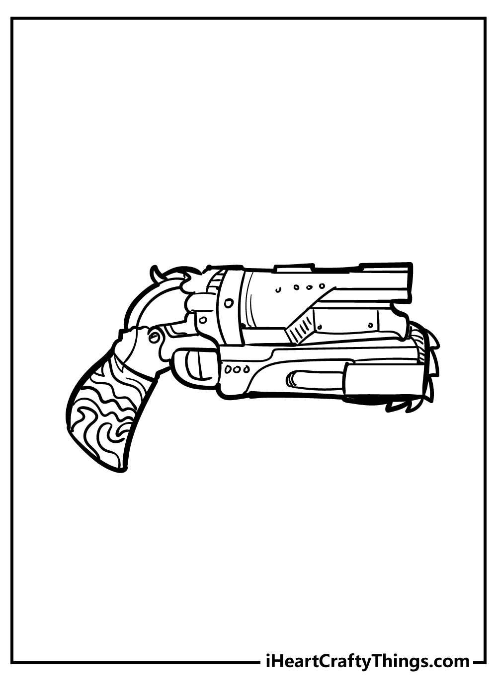 Nerf Gun Coloring Book for kids free printable