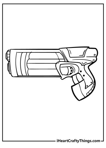 Nerf Gun Coloring Pages free printable