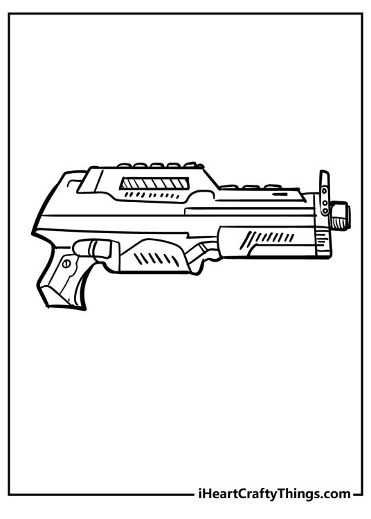 Nerf Gun Coloring Pages (100% Free Printables)