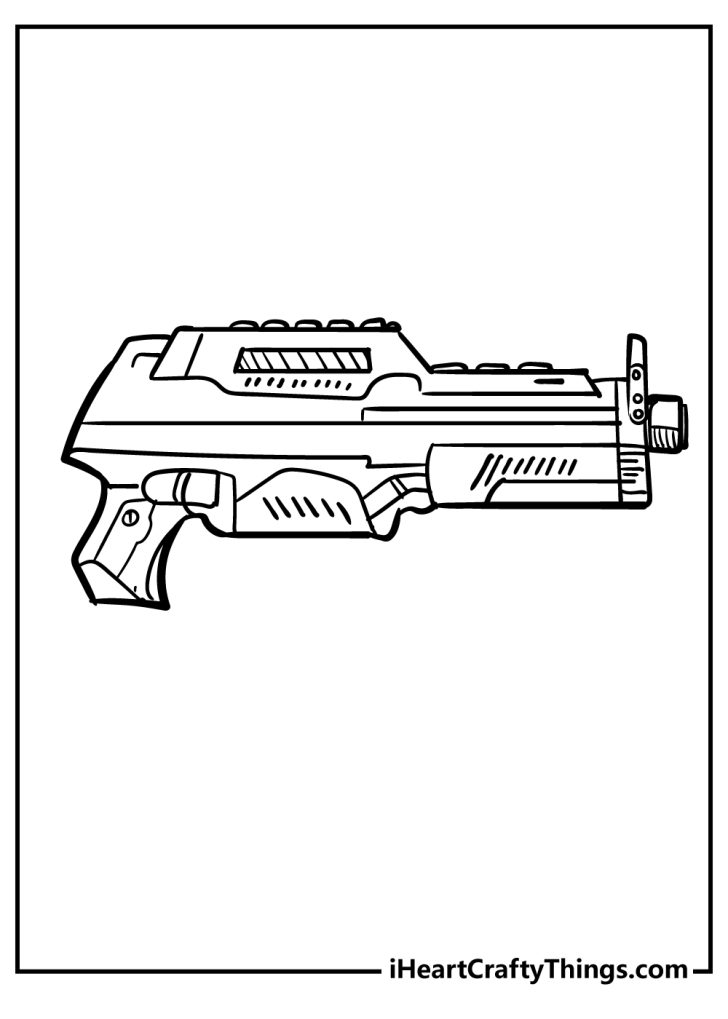 Nerf Gun Coloring Pages (100% Free Printables)