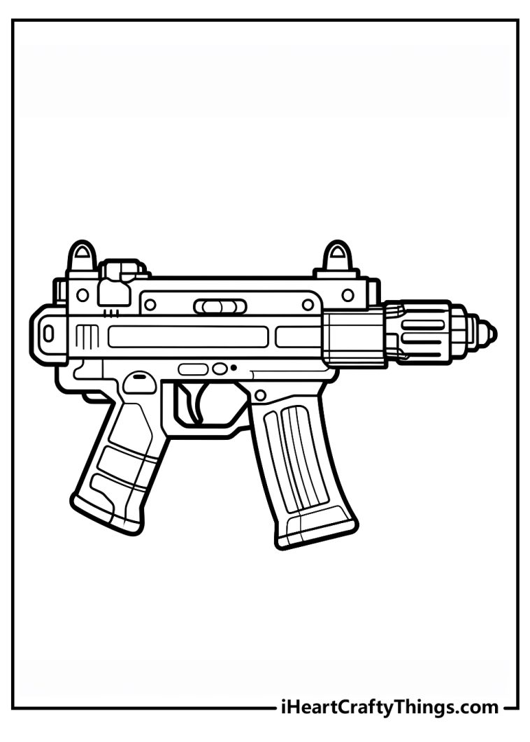 Nerf Gun Coloring Pages (100% Free Printables)