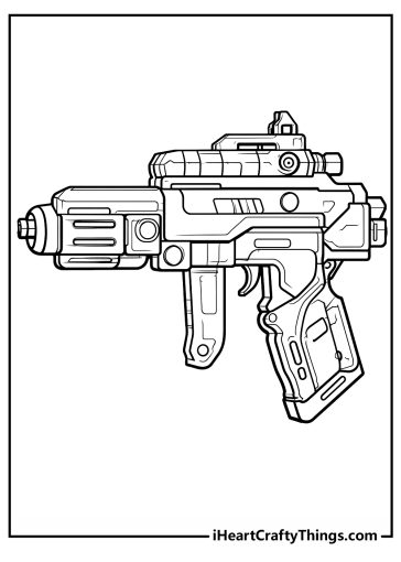 Nerf Gun Coloring Pages (100% Free Printables)