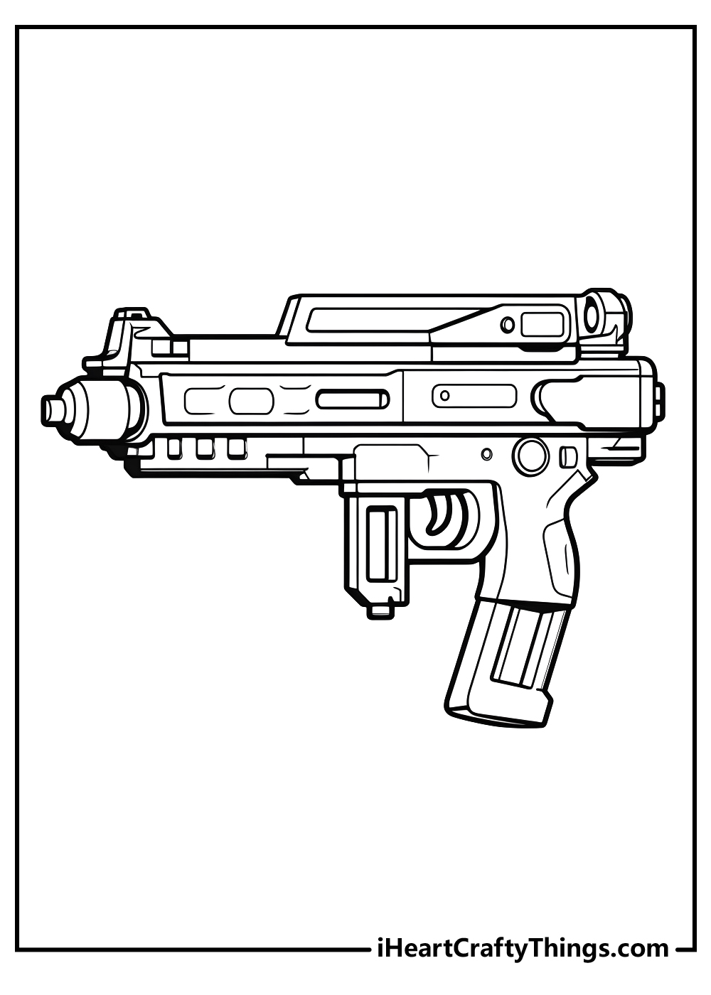 nerf gun coloring sheet