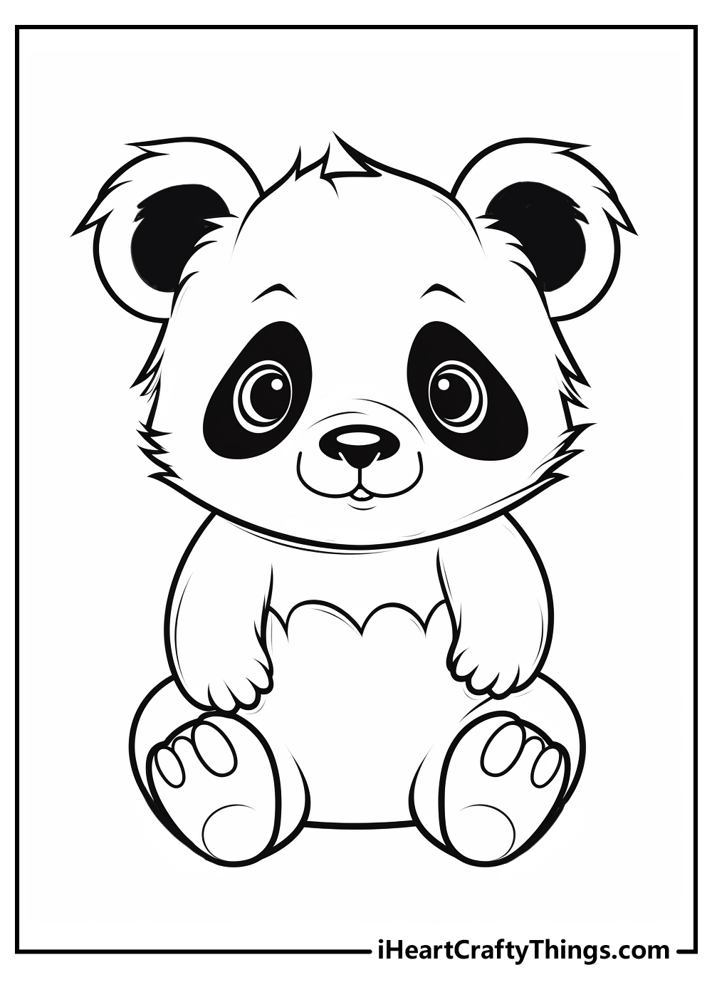 Kawaii Panda Bear Coloring Printout, Bear Drawing, Panda Drawing, Kawaii  Drawing PNG Transparent Image and Clipart for Free Download