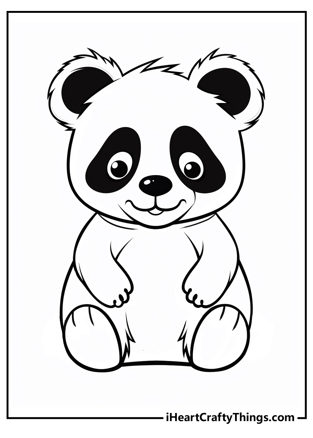 panda coloring printable for kids