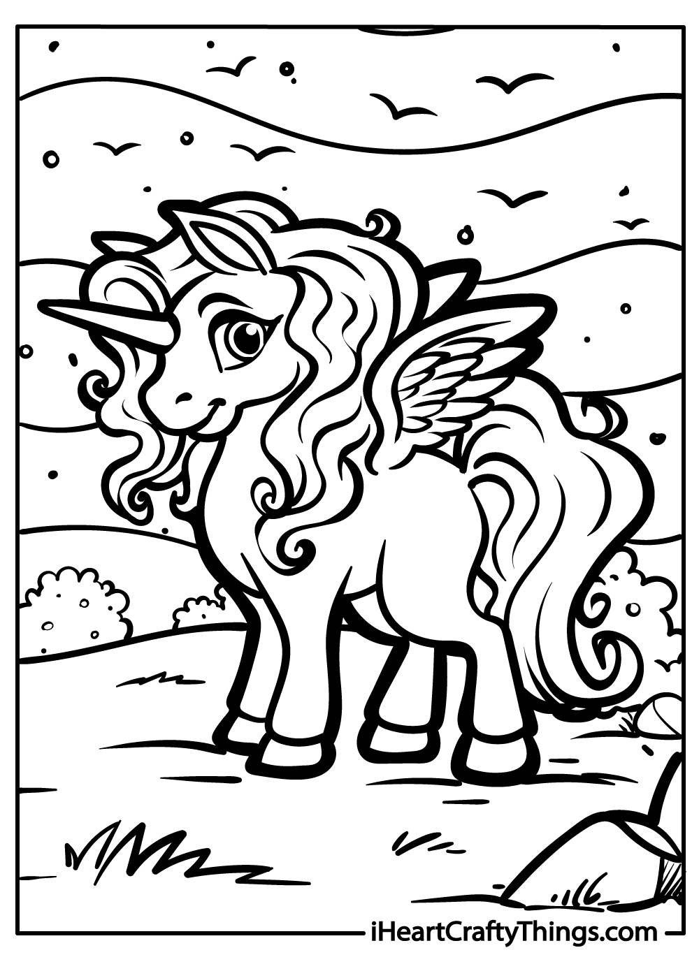 Pegasus coloring printable