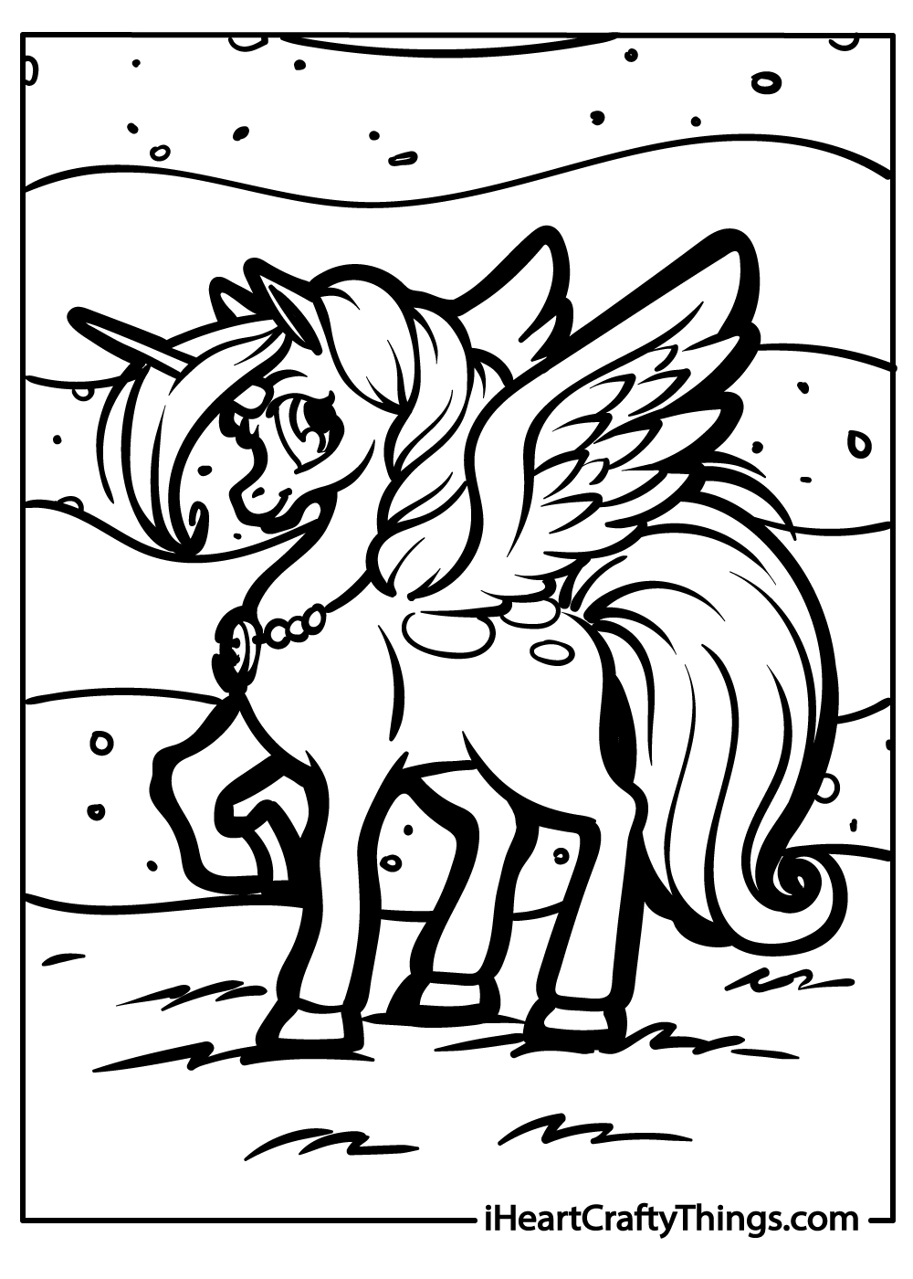 Pegasus free coloring sheet