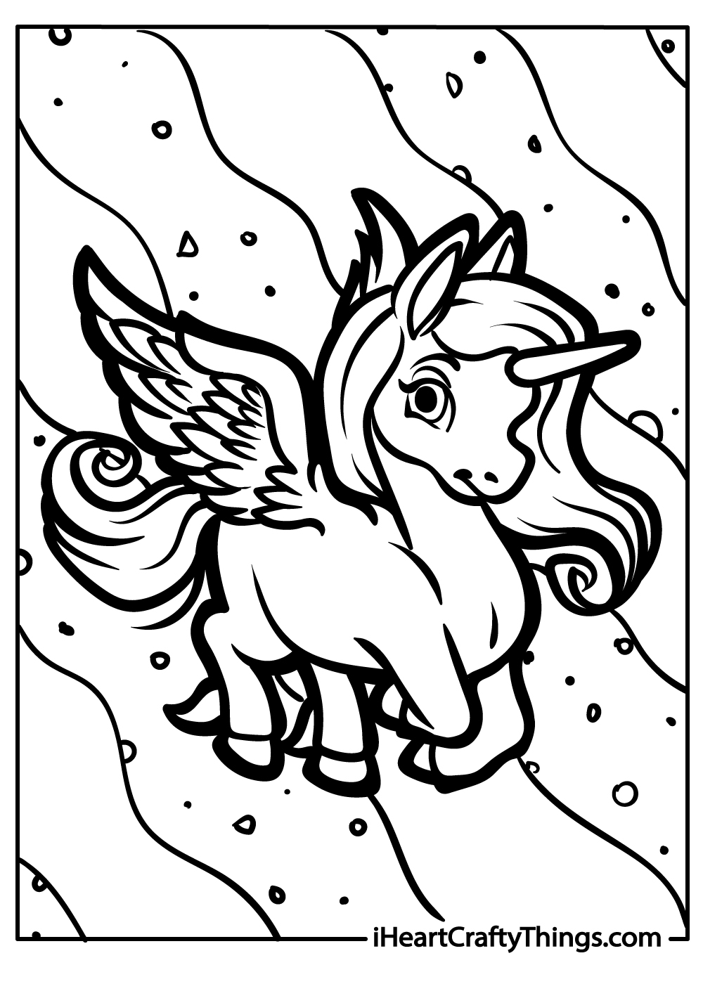 Pegasus free coloring pdf for kids