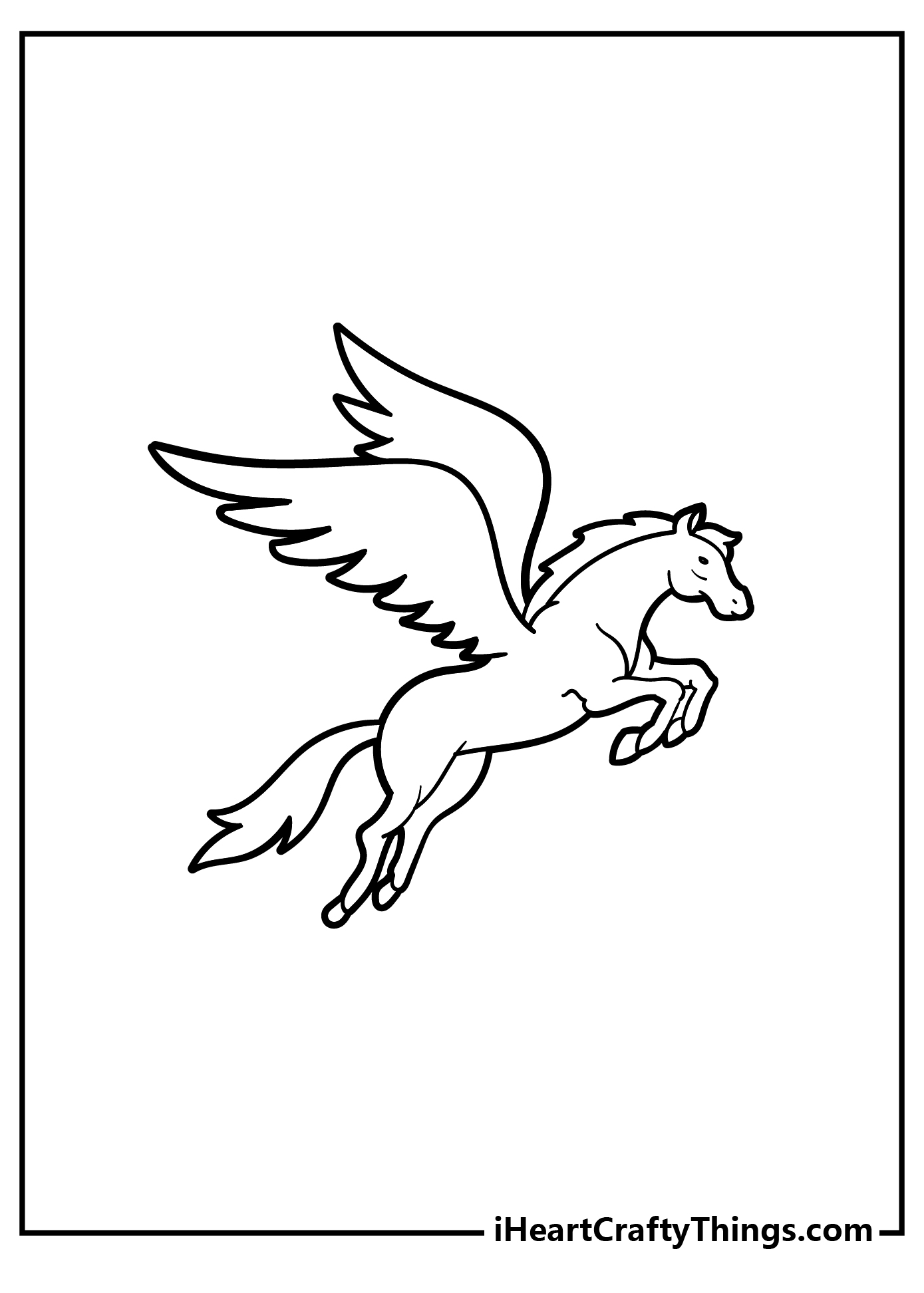 Pegasus Coloring Pages for preschoolers free printable