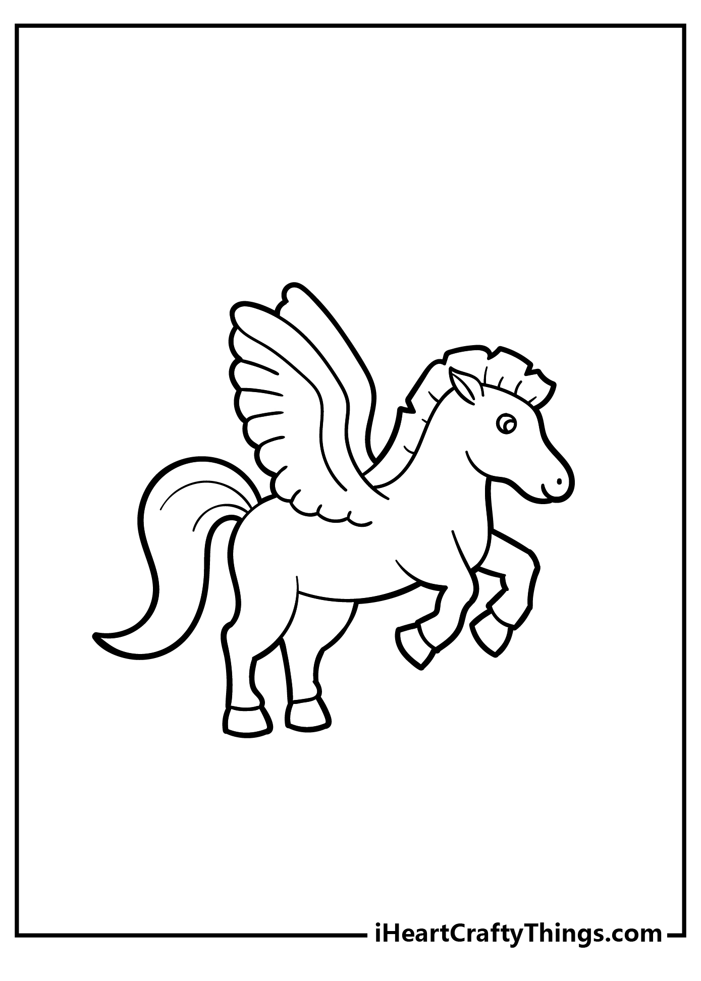 Pegasus Coloring Book for kids free printable