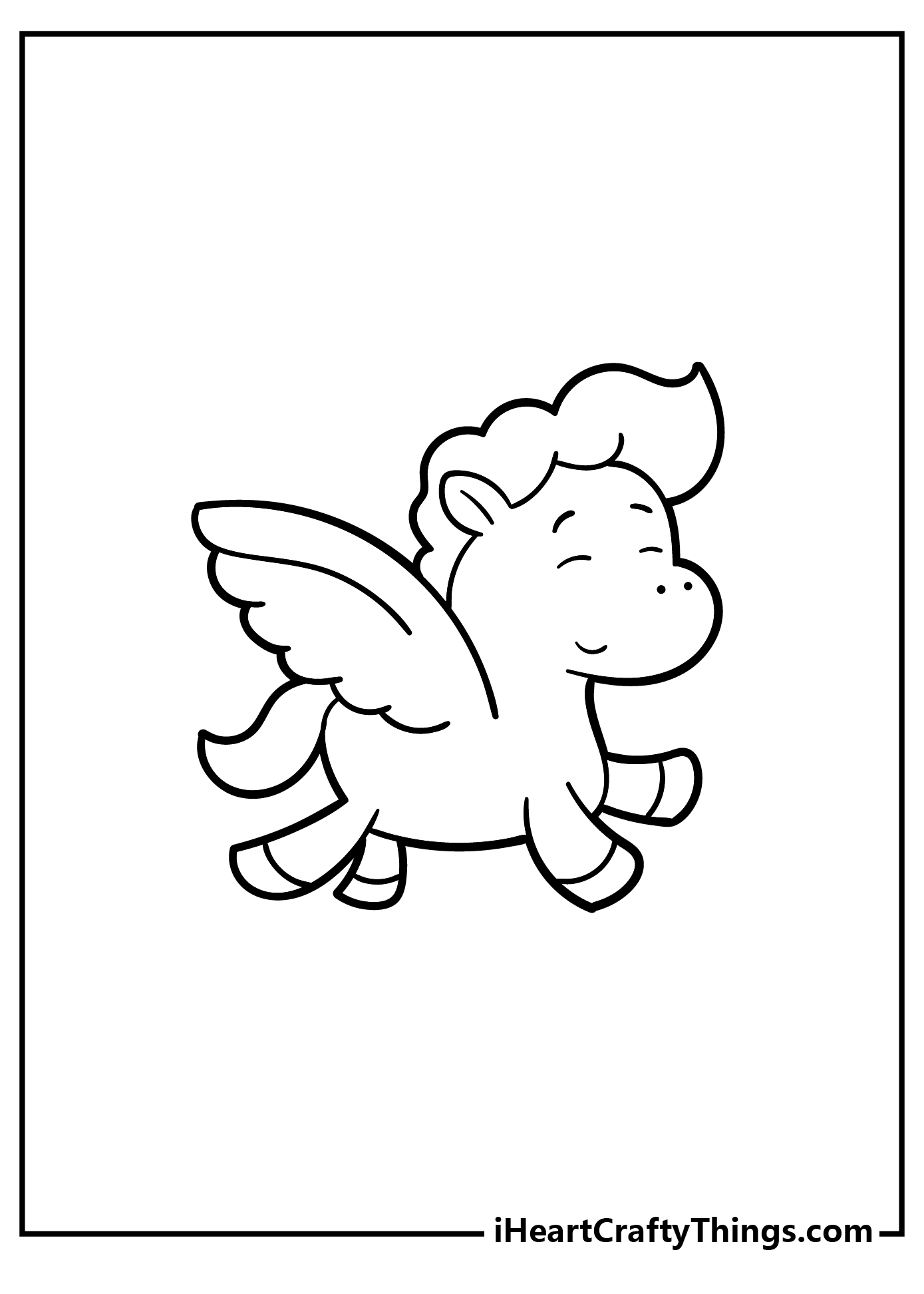 Pegasus Coloring Sheet for children free download