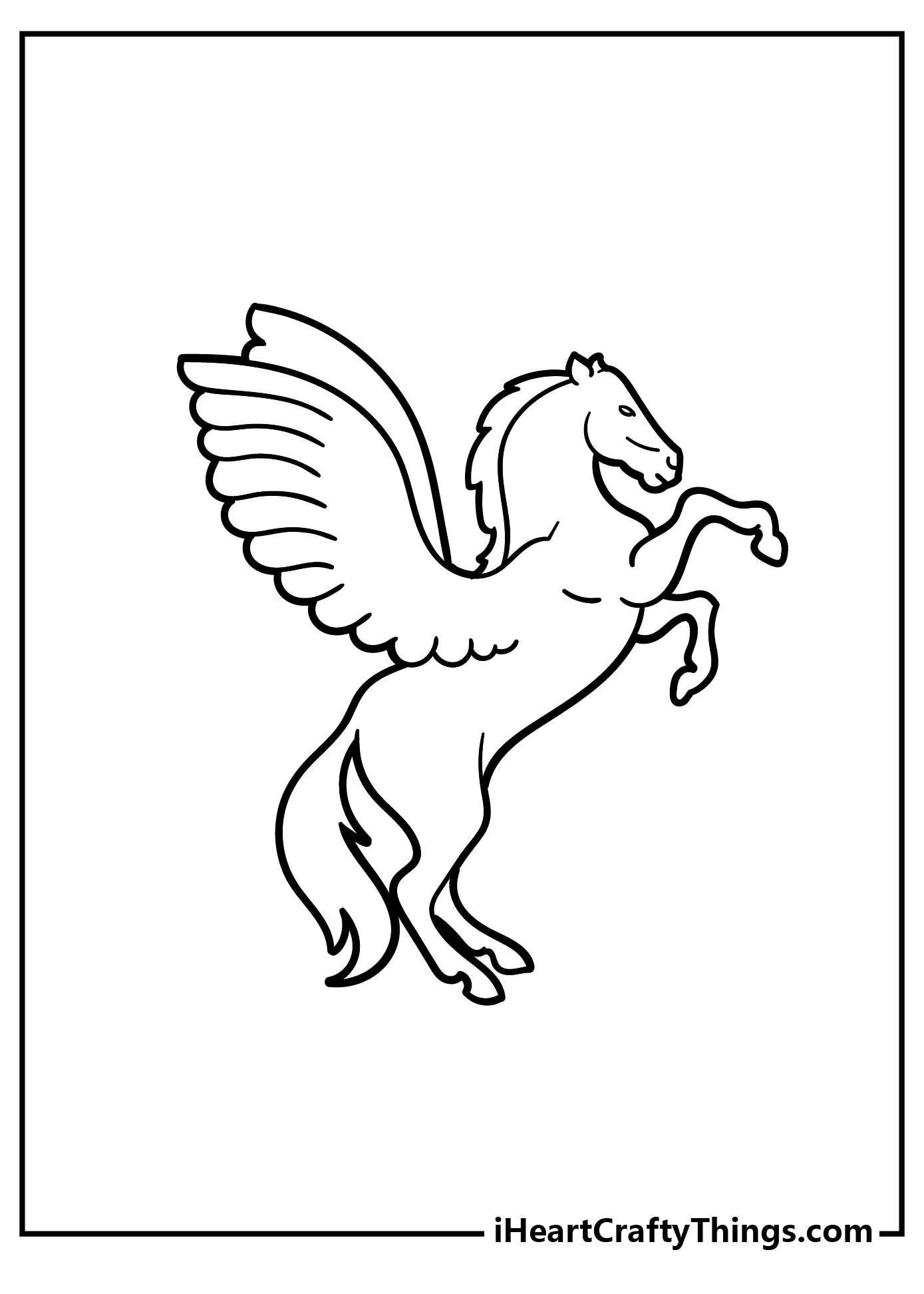 Pegasus Coloring Original Sheet for children free download