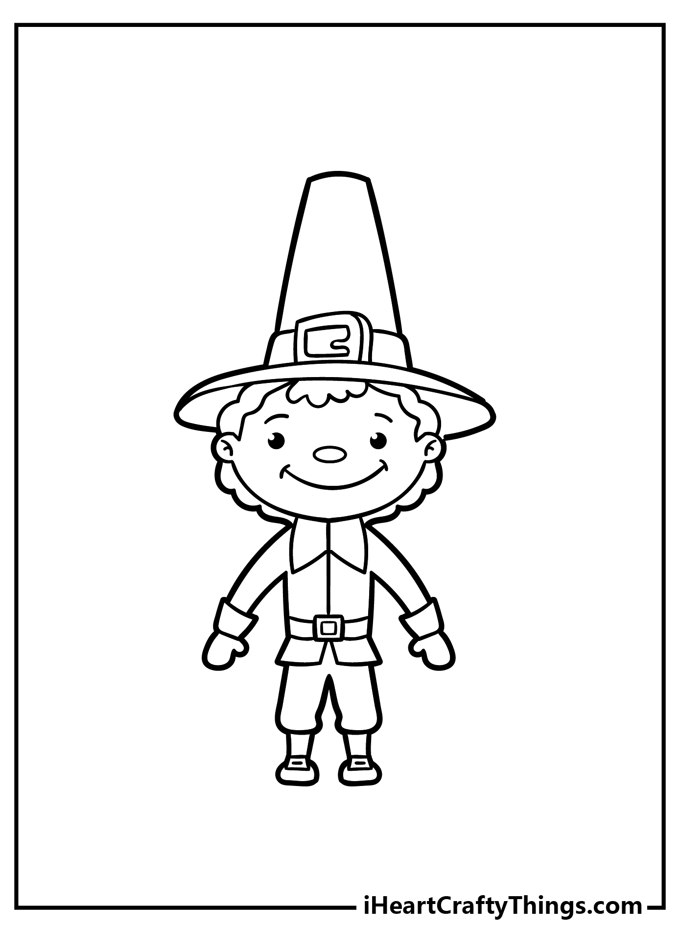Pilgrim Easy Coloring Pages