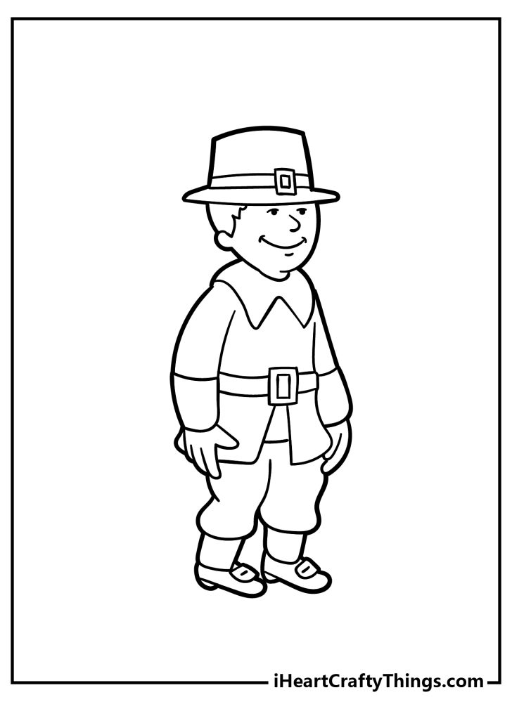 25 Pilgrim Coloring Pages (Printable Free To Download PDF)