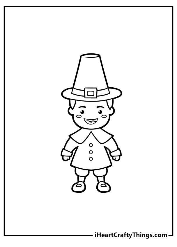 25 Pilgrim Coloring Pages (Printable Free To Download PDF)