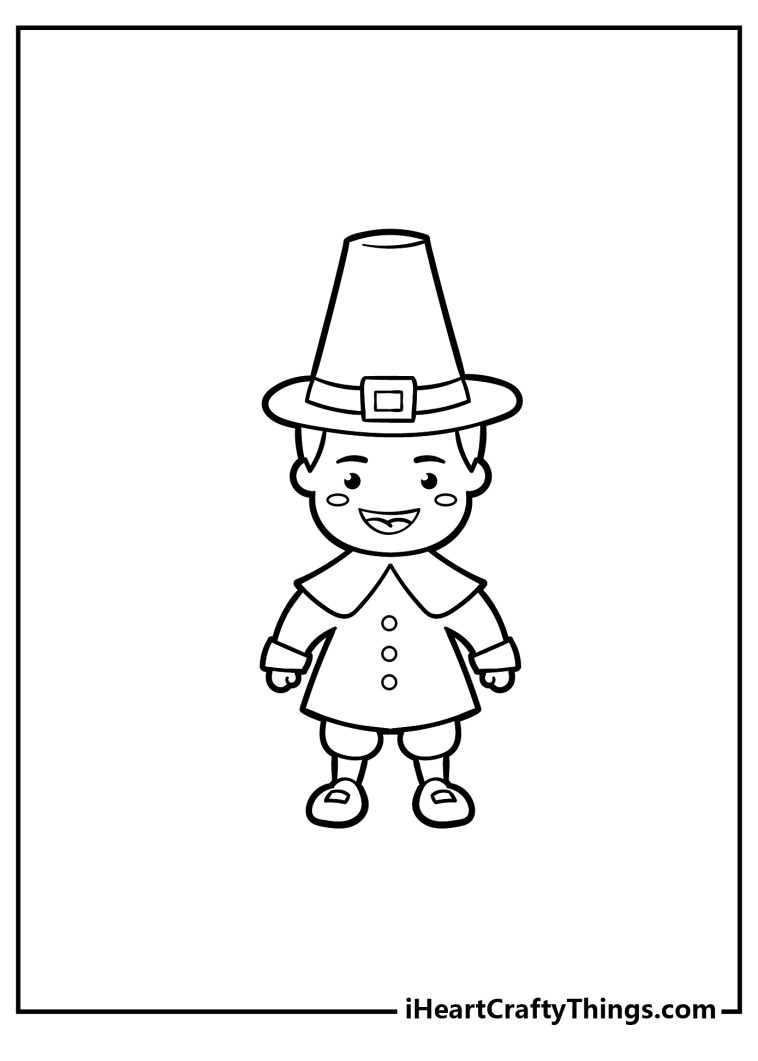 Pilgrim Coloring Pages (100 Free Printables)