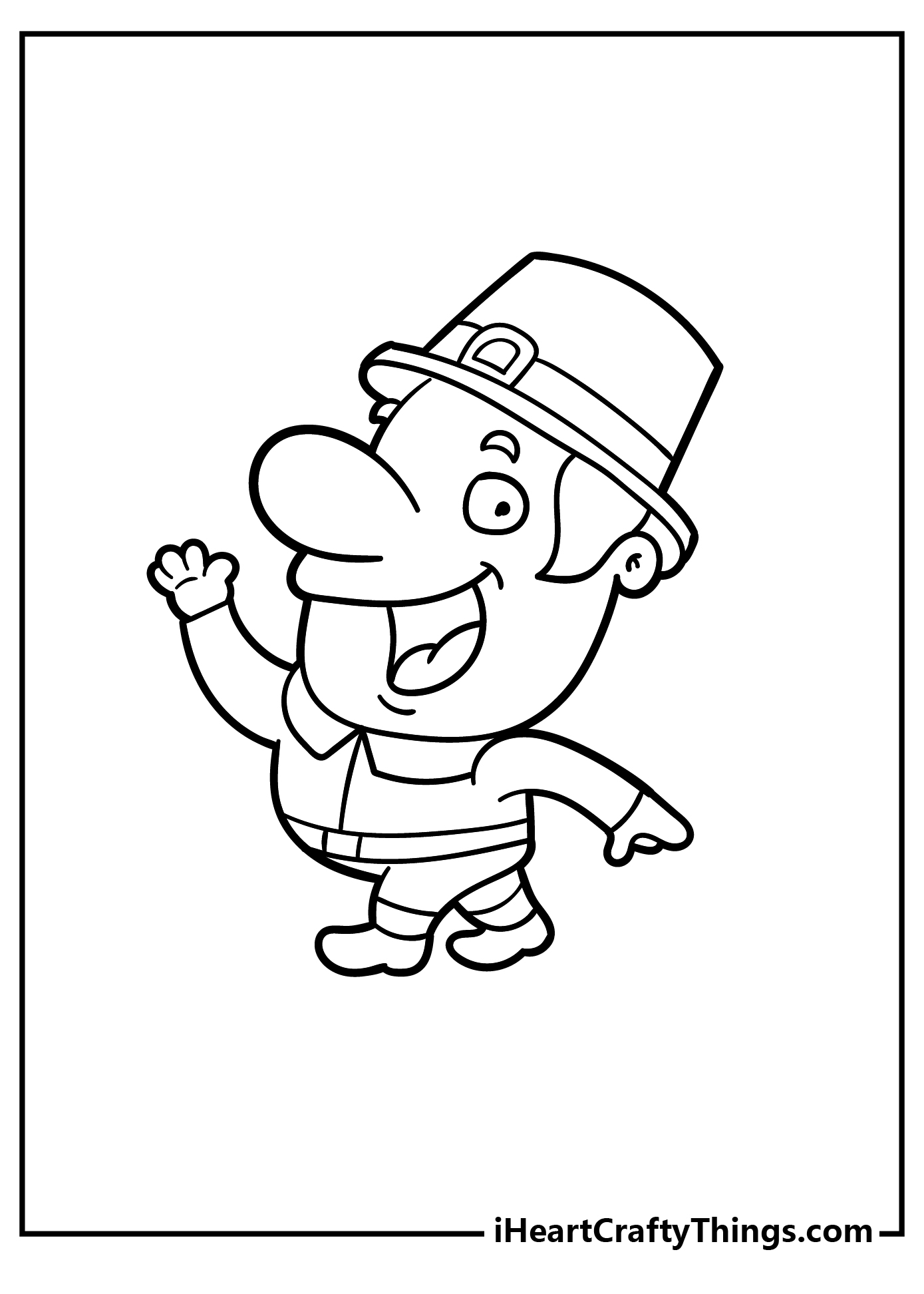 Pilgrim Coloring Sheet for children free download